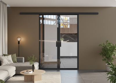 Уно черный профиль прозрачное стекло